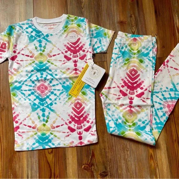 Unisex Burt’s Bees tie-dyed PJ set - Picture 1 of 5